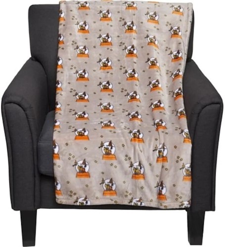 NWT PEANUTS Berkshire 50x70 Halloween Snoopy Witch Woodstock Gray Pet Throw - Picture 3 of 4