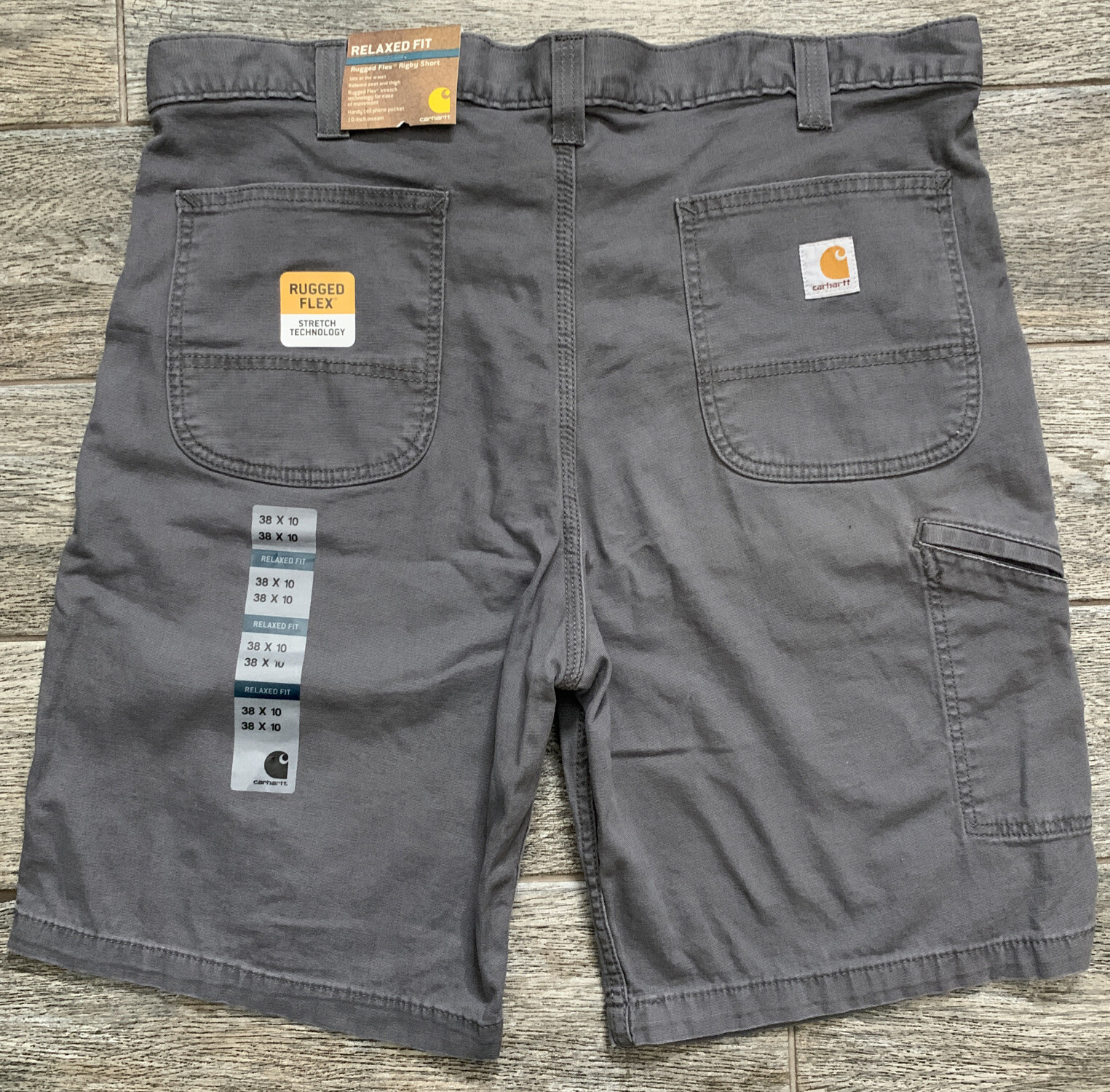 Carhartt Rugged Flex Relaxed Fit Canvas Rigby Shorts Size 38x10 RN