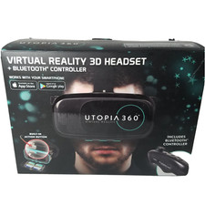 Utopia 360 Virtual Reality 3D Headset  Bluetooth Controller Smartphone VR
