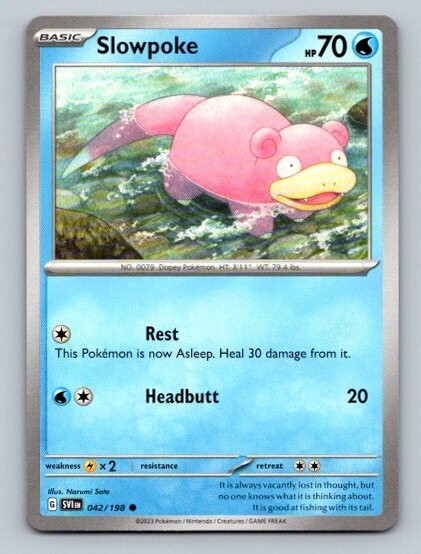 2023 Pokemon Card Scarlet & Violet Slowpoke 42/198