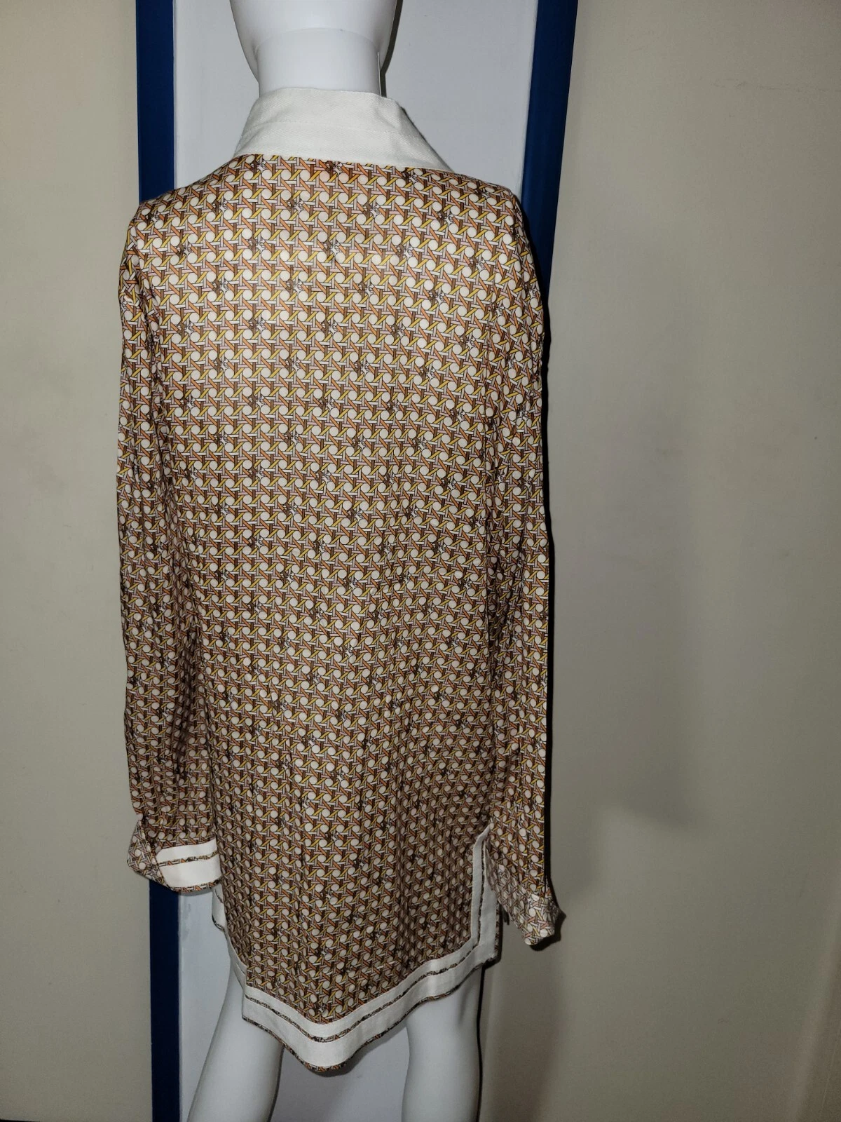 Tory Burch Tory tunica S caftano 4 copricostume da bagno buttermilk cestoweave