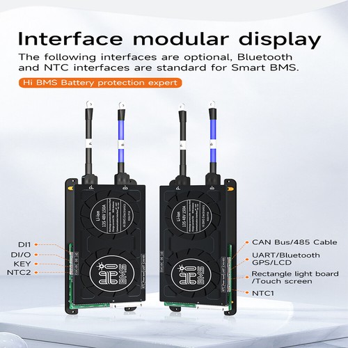 4S 12V 30A-100A LiFePo4 Smart BMS Battery Board Common Port w/ Balance Bluetooth - Foto 9 di 18