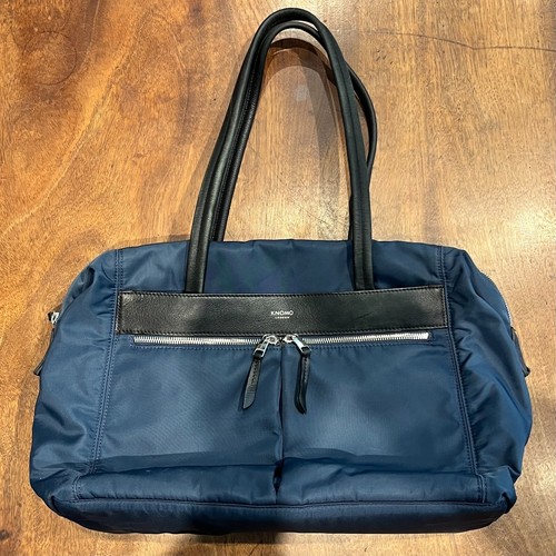 Knomo London Navy Tote Bag with multi-pockets pre-loved RRP £275