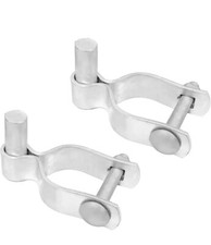 2 Pack Chain Link Fence Gate Post Hinge - Galvanized, Nut/Bolt 1-5/8 Inch 
