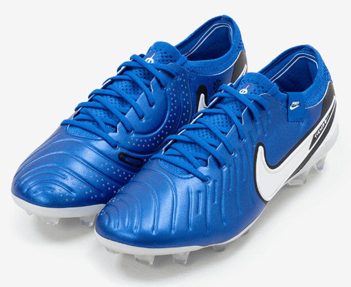 Nike Men TIEMPO Legend 10 ELITE FG Cleats Blue Soccer Boot GYM