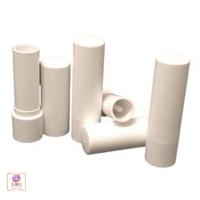 Large Lip Balm Tubes Empty Plastic Beauty Containers 0.2 oz. White (3 Pcs) 9290