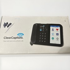 Clear Captions Blue Telephone For Hearing Impaired Amplified Captioning Phone