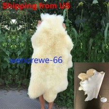 US! 60x100cm 100% Genuine Sheepskin Fluffy Fur Rug Windward Natural Soft Fashion