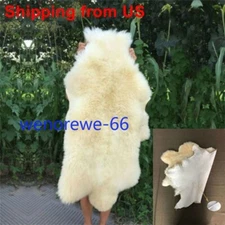 US! 60x100cm 100% Genuine Sheepskin Fluffy Fur Rug Windward Natural Soft Fashion