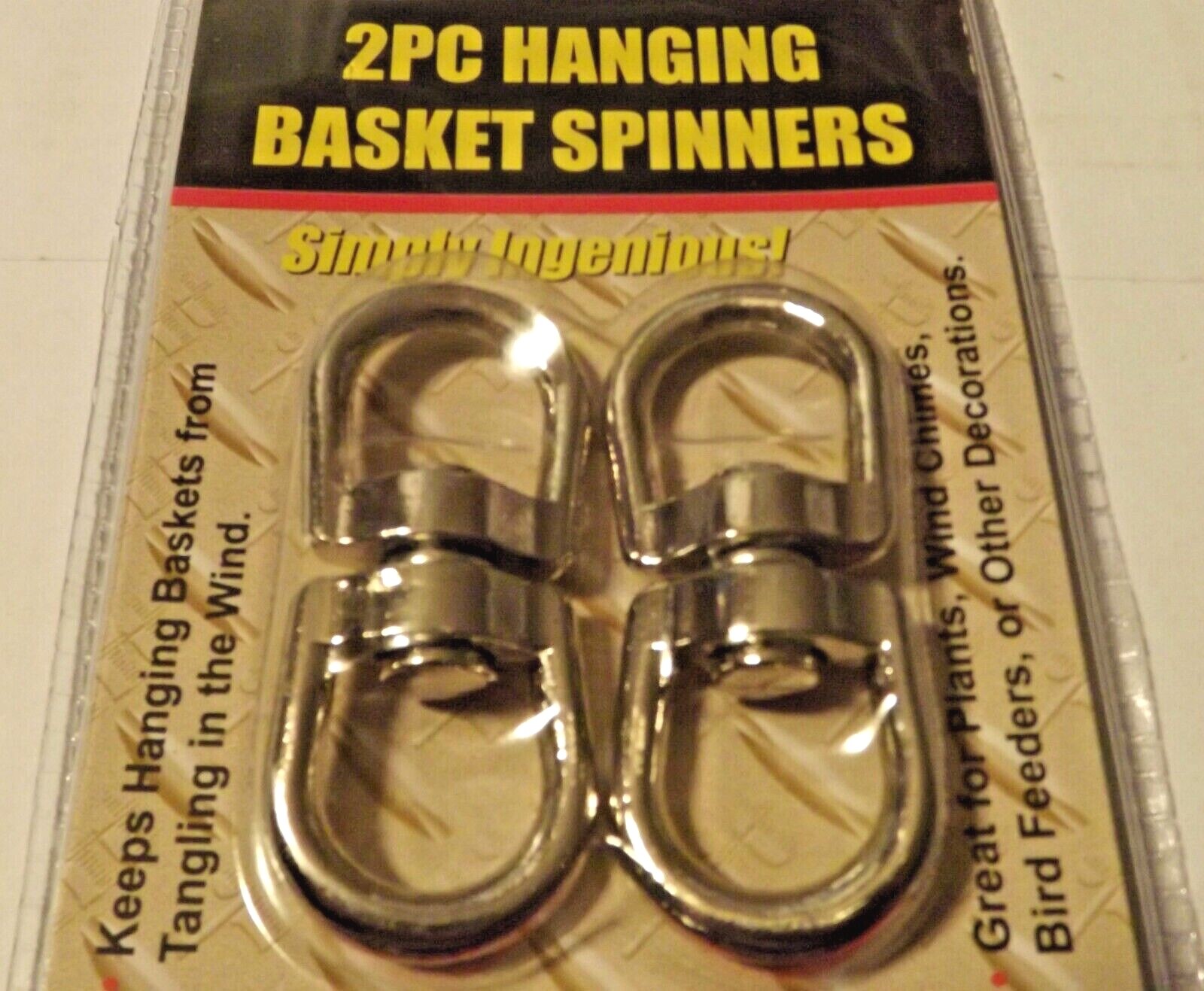 Basket Spinners Set of 2, Hanging Baskets, Bird feeder, Chimes, Garden