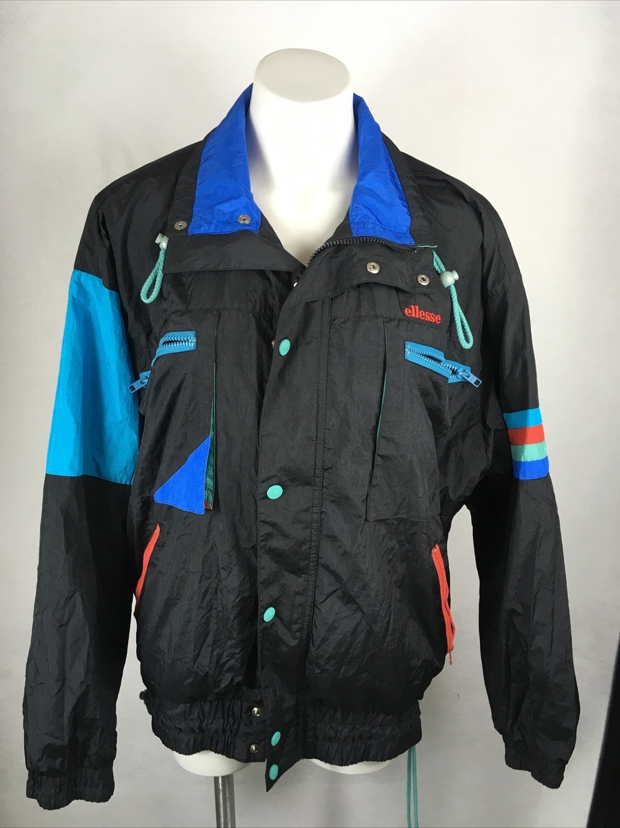 VTG Ellesse 1980's Women's Multicolor Nylon Windbreaker VTG Ellesse 1980's Women's Multicolor Nylon Windbreaker