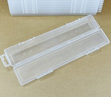 Artist Paint Brush Box Clear Plastic Case with Lid Pen Pencil Organizer