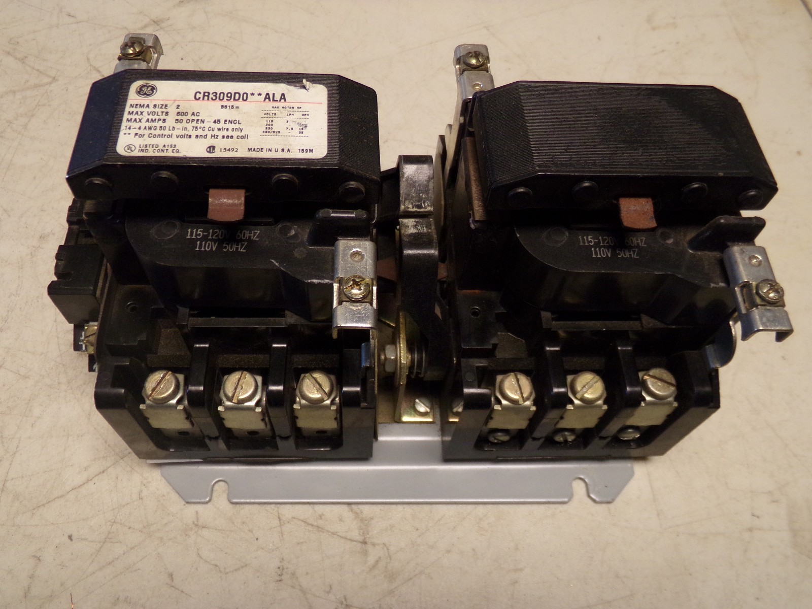 Other Starters GE General Electric Contactor CR305D0**AADH 45 Amp Size