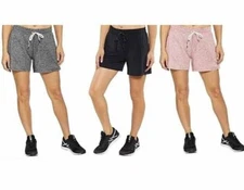 Pacific Trail Women's Pull On Cozy Shorts Elastic Waist Zipped Pocket