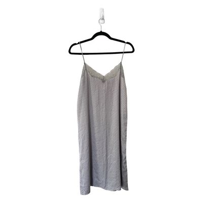 NWT Zara Satin Lace Mini Sleep Camisole Dress Gray Sz M | eBay NWT Zara Satin Lace Mini Sleep Camisole Dress Gray Sz M | eBay