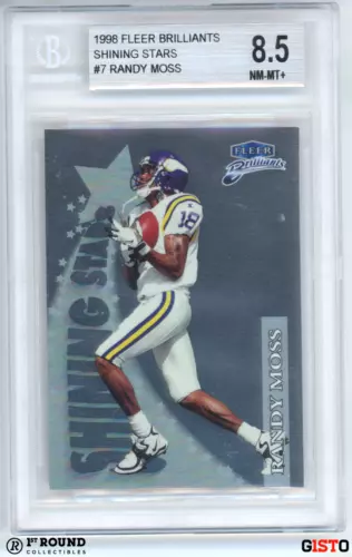 Randy Moss BGS 8.5+: 1998 Fleer Brilliants Shining Stars Rookie Insert Gisto #7