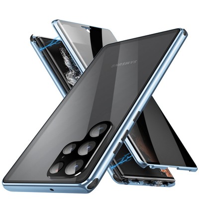 360° Magnetische Gehärtetes Glas Voll Für Samsung S25 S23 S24 Ultra Schutz Cover