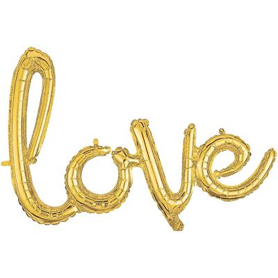 Anagramm Gold Folie Liebe geformt 31'' Ballon Luftfüllung Party Hochzeit Dekoration x1