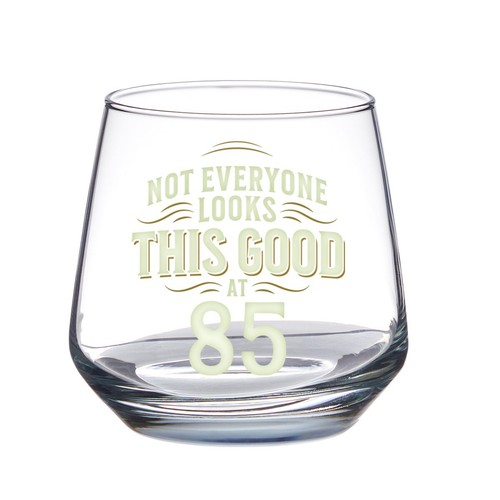 85th Birthday Gift Glass Age 85 Years Funny Present Keepsake Whiskey Wine 345ml - Picture 2 of 9