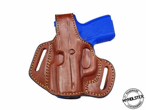 OWB Thumb Break Leather Belt Holster Fits Kahr CM9 - Picture 5 of 5
