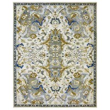 12' x 15'5" Ivory Zoroastrian Ispahan Inspired Hand Knotted 100% Wool Rug R75474
