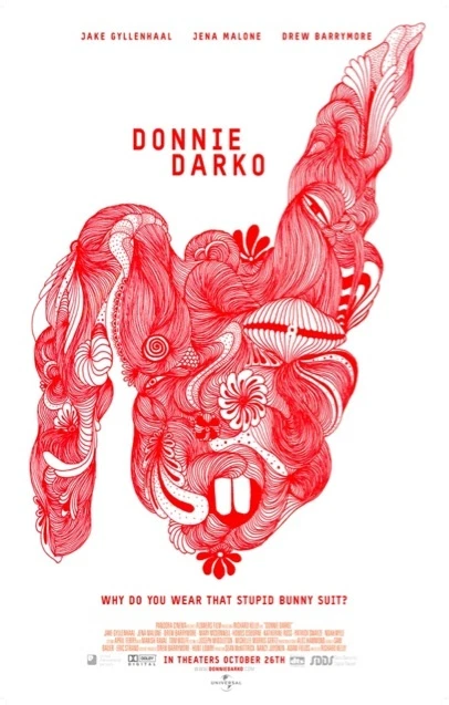 DONNIE DARKO Movie Poster Cult Classic Time Travel Frank the Bunny Art