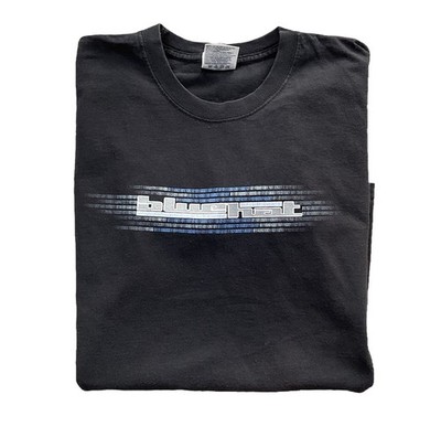 Bluehat RARE Hacker Cyber Security Microsoft Blue Hat T Shirt Large Black