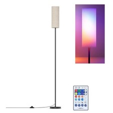 Floor Lamp Room Round Lampshade Modern BT Connected Foot Switch for Living Room