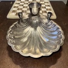 Vintage Victorian Silver Plate Appetizer Shrimp Shell Serving Dish