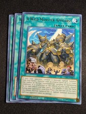 Yugioh - 3x A Wild Monster Appears! LED7-EN052 1st Rare NM