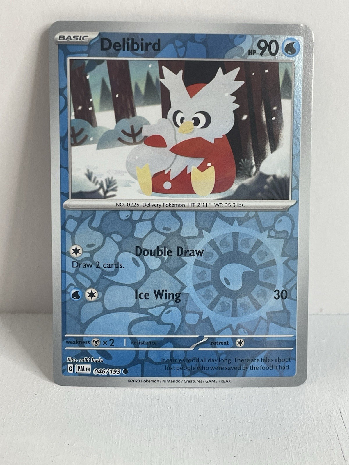 Pokemon TCG NM Delibird 046/193 Sv02: Paldea Evolved Reverse Holo
