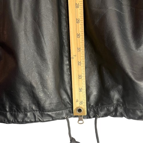 Vintage Wilsons schwarze Lederjacke Gr. Large Thinsulate gefüttert Chore Mantel - Bild 10 von 11