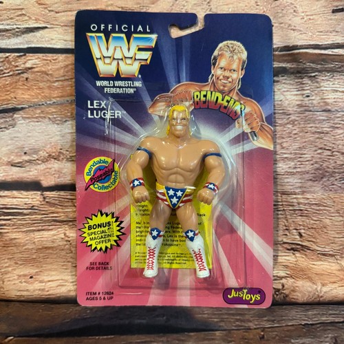 Just Toys Lex Luger WWF Bend-Ems Action Figure 5 V...