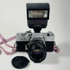 Minolta SRT Super 35mm Film Camera 50mm F1.7 Lens From Japan