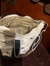 Ll bean Rare Tote Bag 80’s/90’s  Whale Embroidery