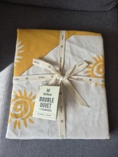 Urban Outfitters Parure 200x200 cm 100% coton motif soleil blanc/jaune 3p