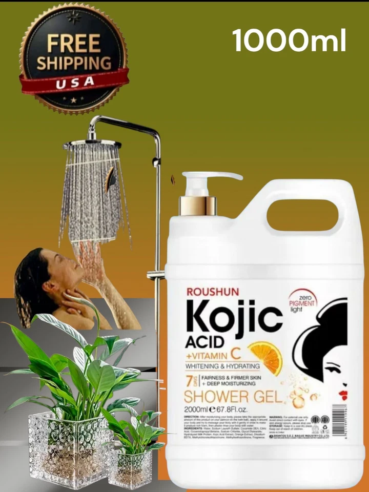 Vitamin C Exfoliating + Kojic Skin Whitening Body Wash, 4000ml [USA Stock 🇺🇸]  - Image 3 of 4