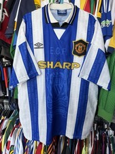 VINTAGE MANCHESTER UNITED ENGLAND 1994/1996 THIRD FOOTBALL SHIRT JERSEY UMBRO