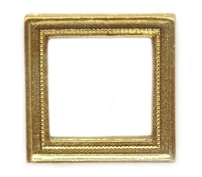 Puppenstube klein quadratisch leer Gold Bilder Gemälde Rahmen Miniatur Zubehör