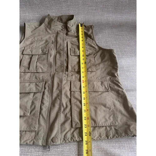Magellans Travel Gear Mens XL Khaki Utility Vest Multi-Pocket RFID Safe Fishing image 11