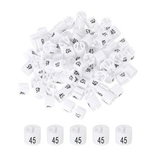 Clothes Hanger Marker Colored Hanger Sizer Number 45, White 100 Pcs