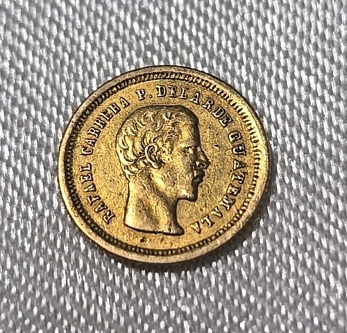 1861 GUATEMALA 4 REALES GOLD - HIGH GRADE!!!