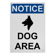 Dog Area Sign, 8.5 x 11 in" OSHA Compliant Beware of Dog Sign