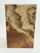 Vintage Solid Red Onyx Decorative Object. Hand Carved. Made In Pakistan.