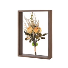 Dried Flower Frame, 8 x 12 Inch Wooden Shadow Box Frame Coffee
