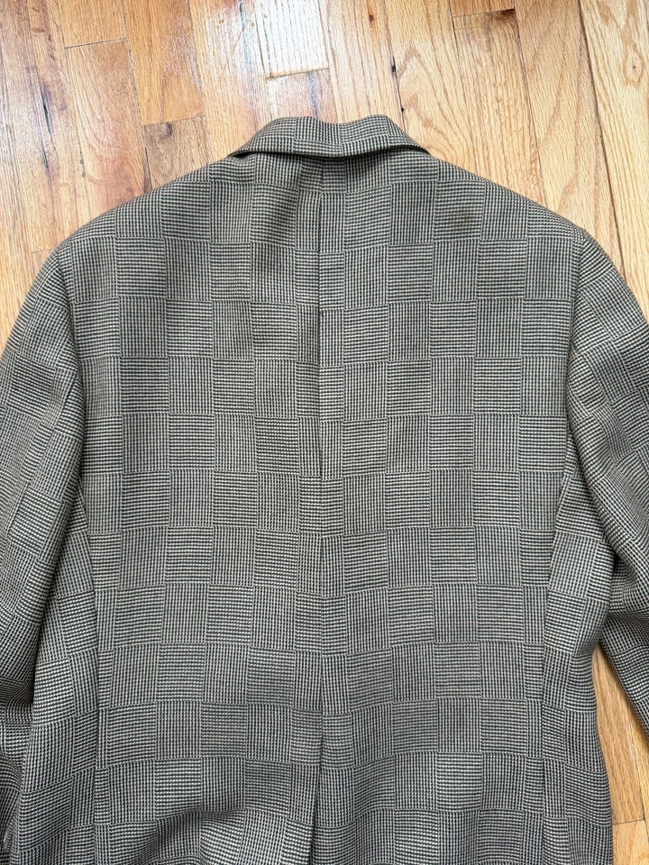 Paul Stuart Blazer Jacket Men 40R patchwork tweed tan brown - Image 2 of 4