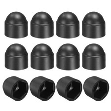 12pcs nut head cover M12x18x23mm, for plastic nut protection, black