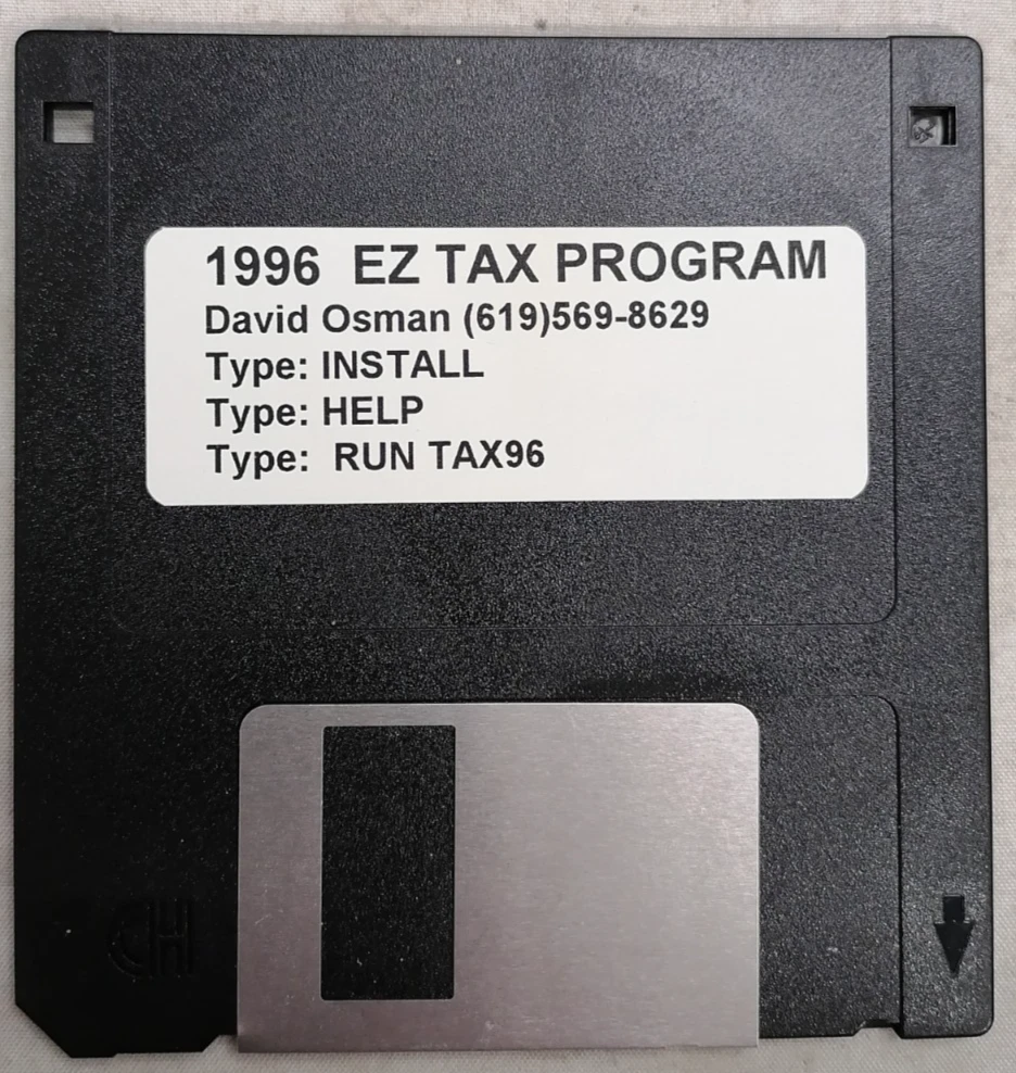 Tax Preparation Floppy 3.5
