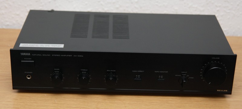 Yamaha AX-330e Hi-fi Amplifier Vintage Natural Sound Black Made in Japan - UK