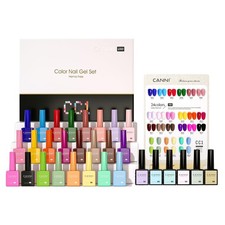 CANNI CC1 30Pcs 9ML Hema-free Gel Nail Polish Set, Black Pink Nude Red Blue G...